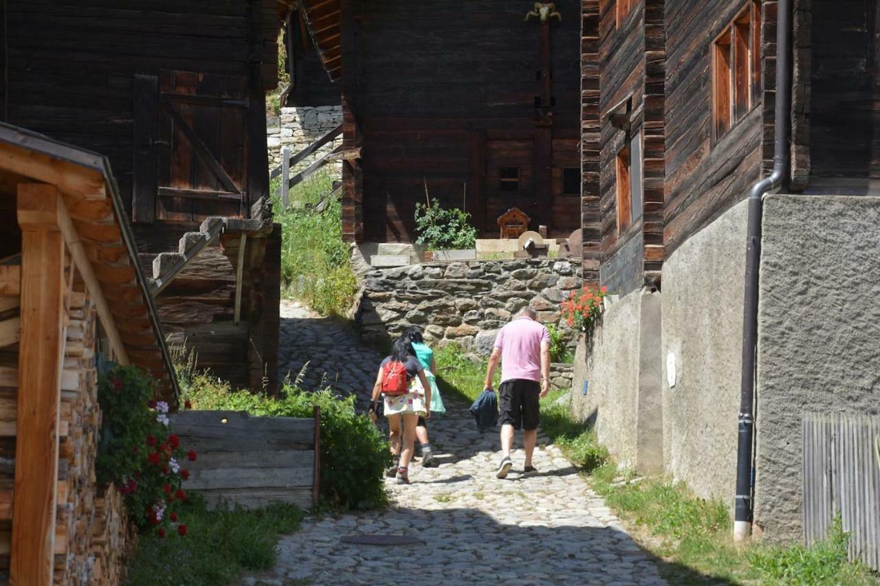 Denkmalgeschuetzter Spycher Total Renoviert Goms Kültér fotó